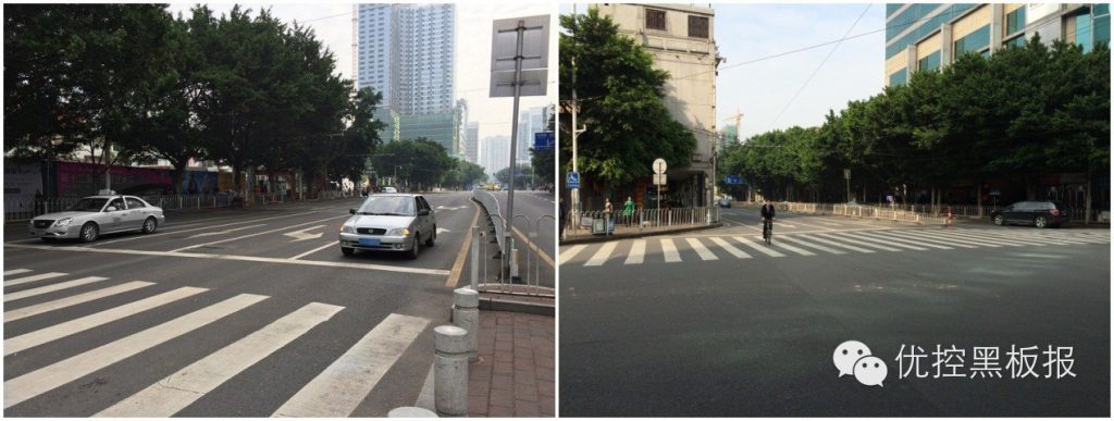 圖5 走完A相與C相后東、西進(jìn)口道情況