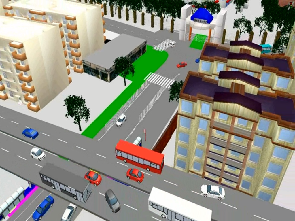 圖1 佛山一中路段路網