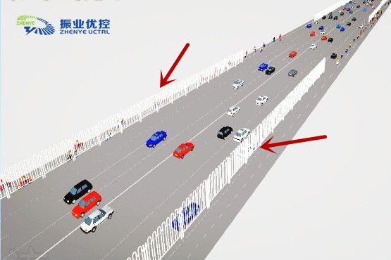 圖1 方案一隔離式車(chē)道