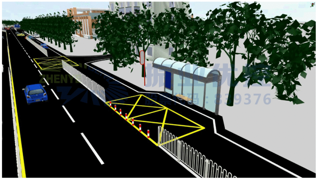 圖6 增設(shè)黃方格（人民路）