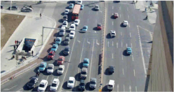 圖3 北大路-西大街路口信號燈位置