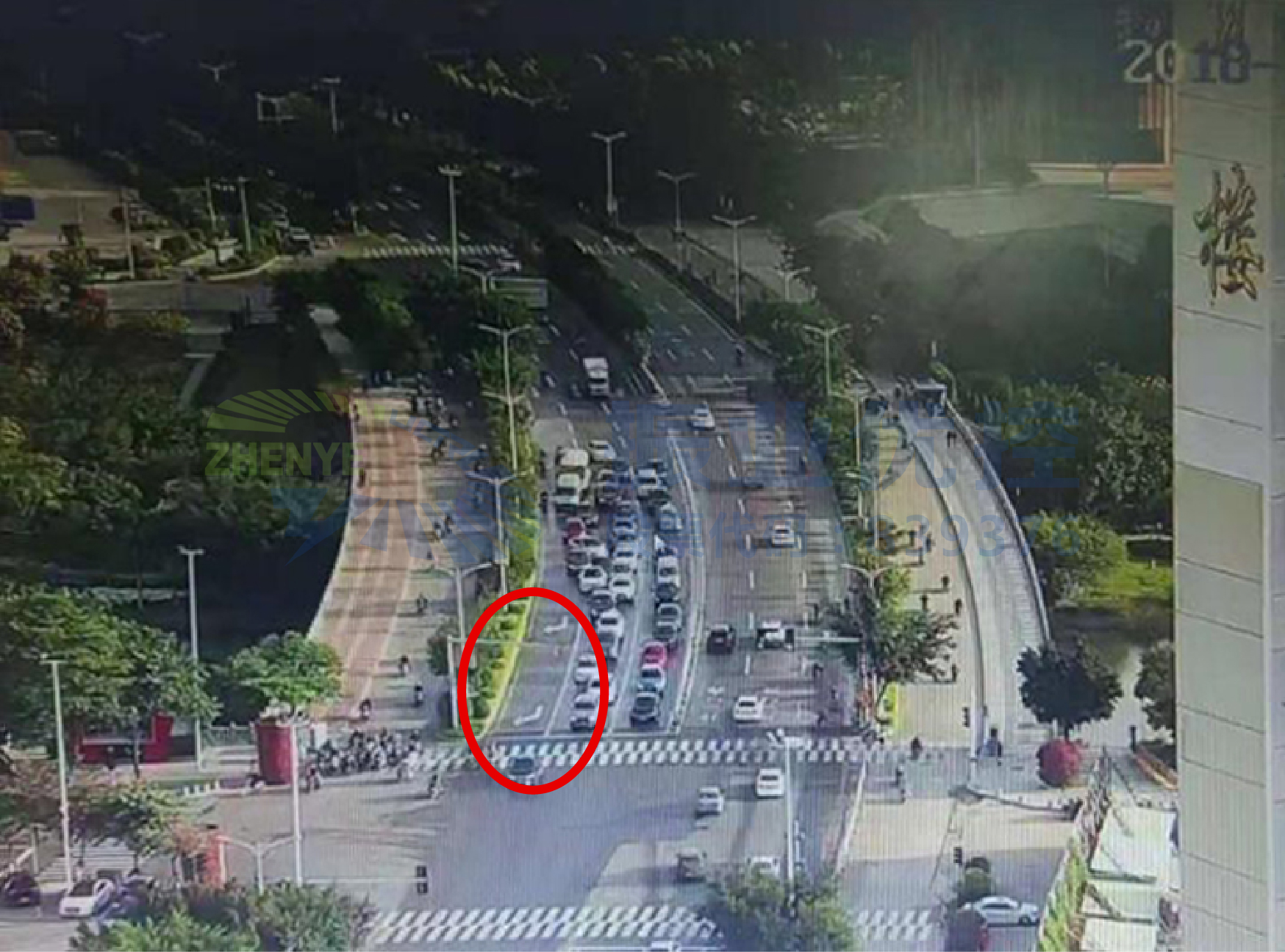 圖2 北進口右轉(zhuǎn)車道空放