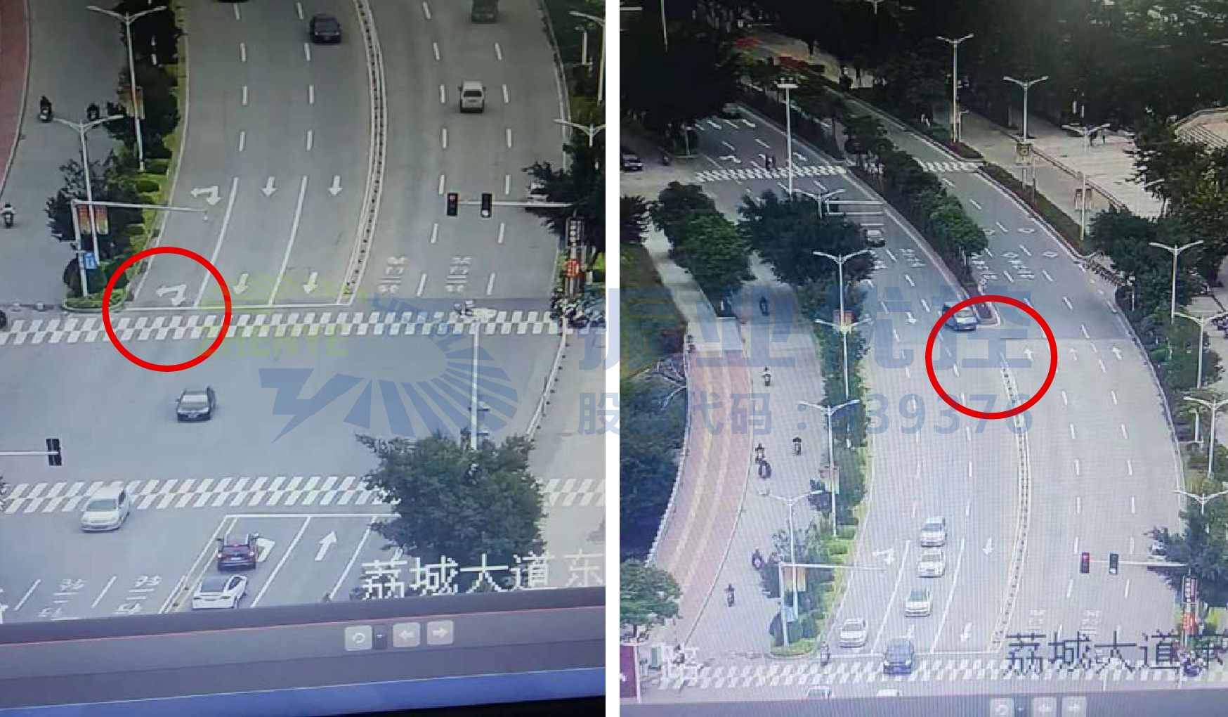 圖8 北進口掉頭口開通和車道的更改