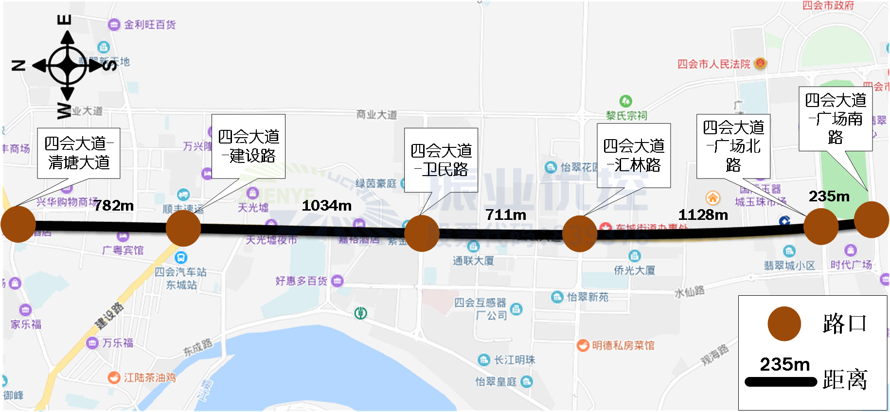 圖 1 道路位置圖(圖為南北走向)