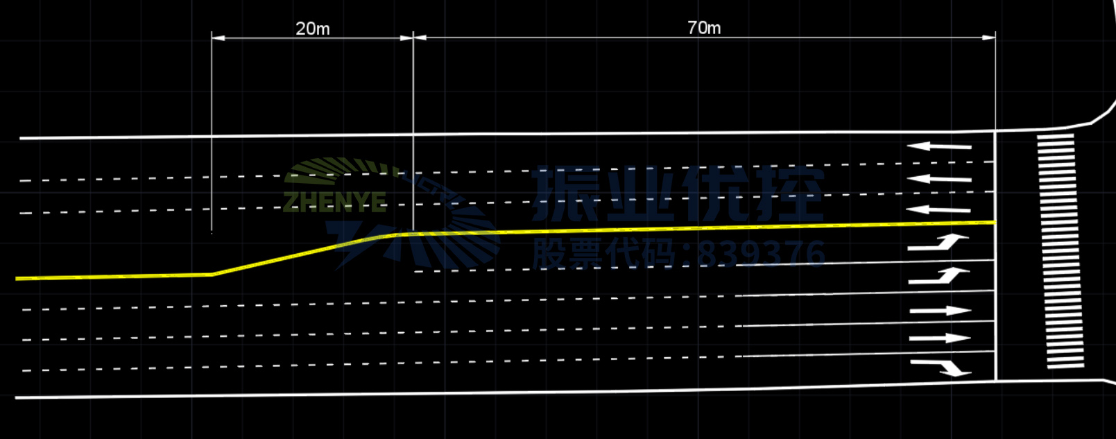 圖8 西進口優(yōu)化后車道圖