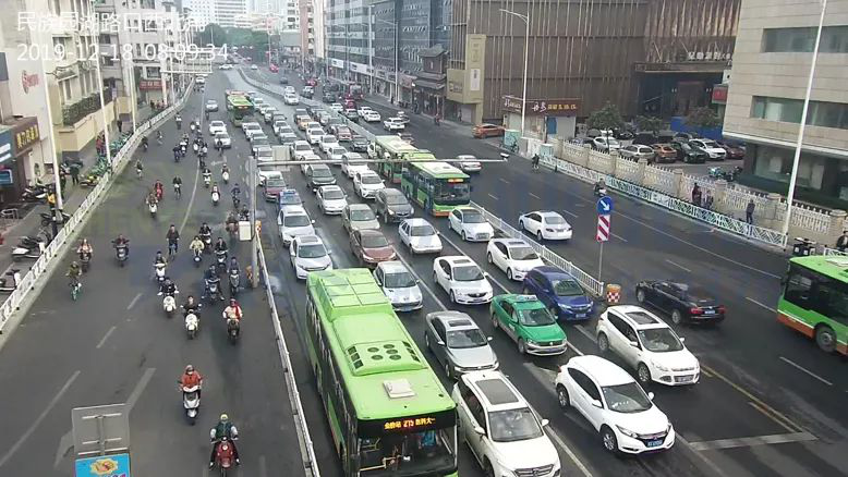 圖17 早高峰路口北進口排隊情況（優(yōu)化后）