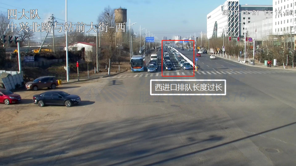 圖4 西進口排隊長度（優(yōu)化前）