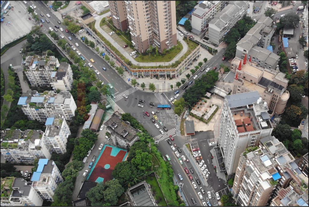 圖2 路口改造前高空圖