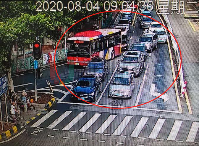 清河-德興路西進口車道調(diào)整前后對比