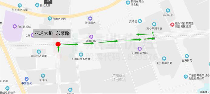 圖9 亞運大道-東豪路南進口車流繞行設(shè)計
