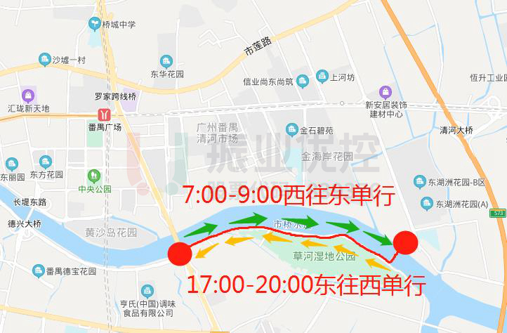 圖8 南堤東路延長段潮汐流向圖