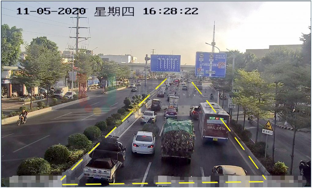 圖2 潮汕-金鳳路口平峰北進(jìn)口排長隊(duì)情況