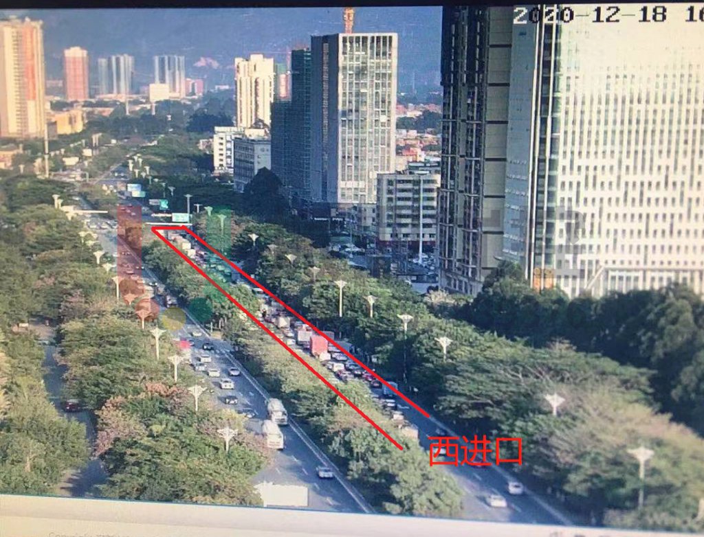 圖8 高峰期西進口排隊長度圖