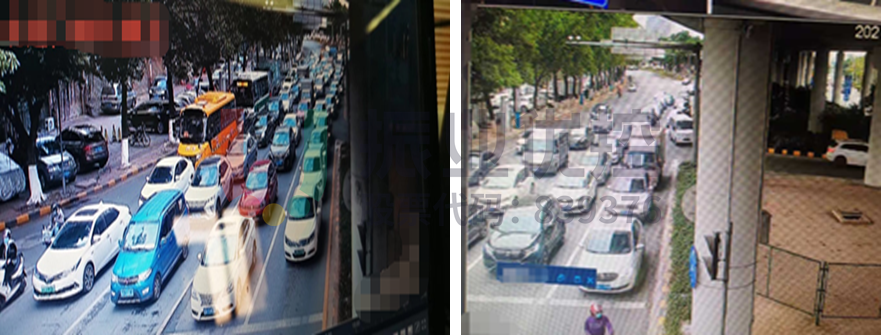 圖15 路口北進(jìn)口改造前后晚高峰排隊(duì)情況