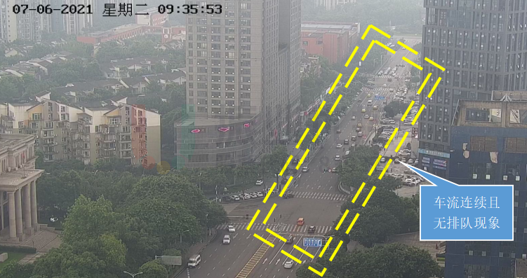 圖8 洪湖西路排隊現(xiàn)象好轉(zhuǎn)