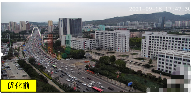 圖13 長(zhǎng)城大街優(yōu)化前后排隊(duì)長(zhǎng)度對(duì)比