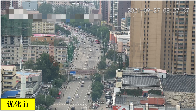 圖14 鉆石路優(yōu)化前后排隊(duì)長(zhǎng)度對(duì)比