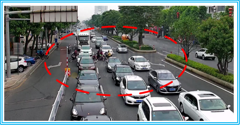 圖5 逆行摩托車 電動(dòng)車橫穿對(duì)直行車造成影響