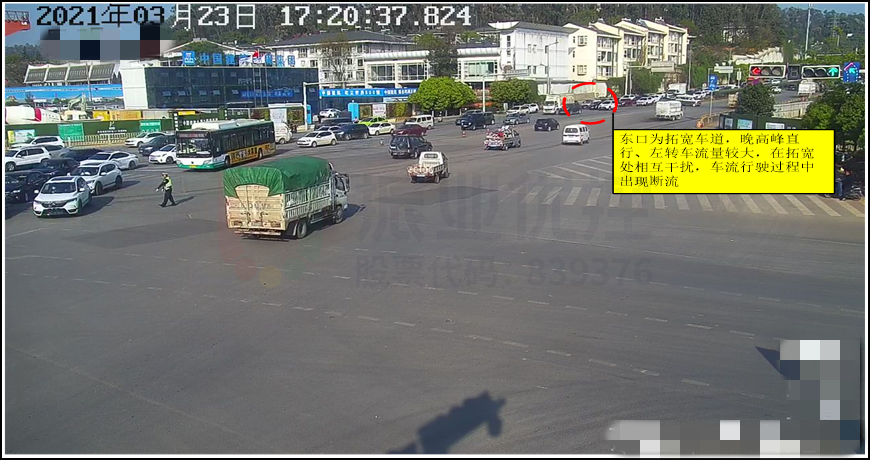 圖5 東進(jìn)口直行、左轉(zhuǎn)排隊較長