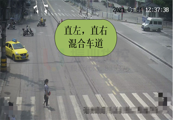 圖6-2 歇馬正街路口碚青路道路車(chē)道情況優(yōu)化前