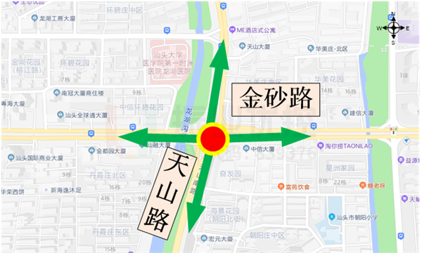 圖1 金砂-天山路口區(qū)位圖