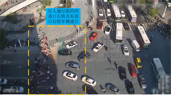 圖4-1 右轉(zhuǎn)及左轉(zhuǎn)機(jī)動車與行人存在沖突點