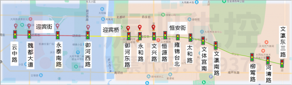 圖1 迎賓街、迎賓橋、恒安街地理位置示意圖