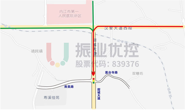 圖1 甜城大道－南美路點(diǎn)位圖